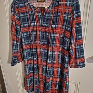 (NWT) Women's Notch Neck Pin-Tuck Tunic